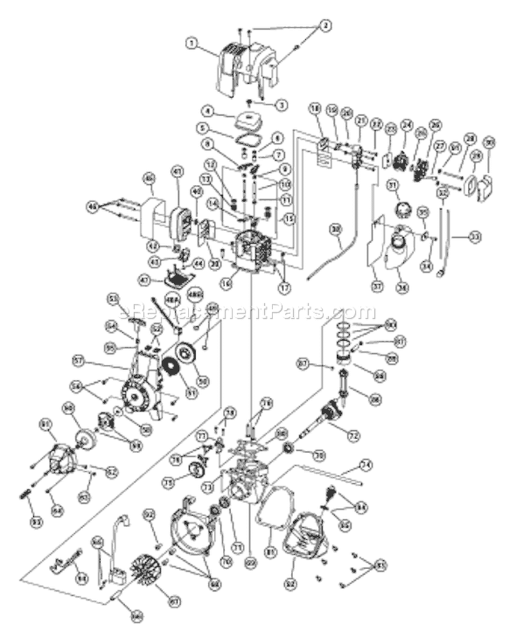 Page A Diagram and Parts List for YM26SS 41AD26SC401 Yard Man Trimmer